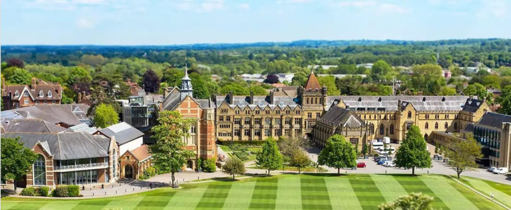 Tonbridge School UK private boarding school campus aerial view